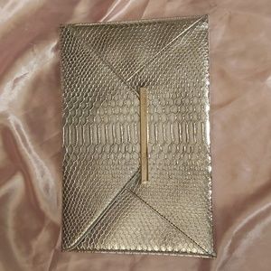 Vince Camuto metallic silver cluch
